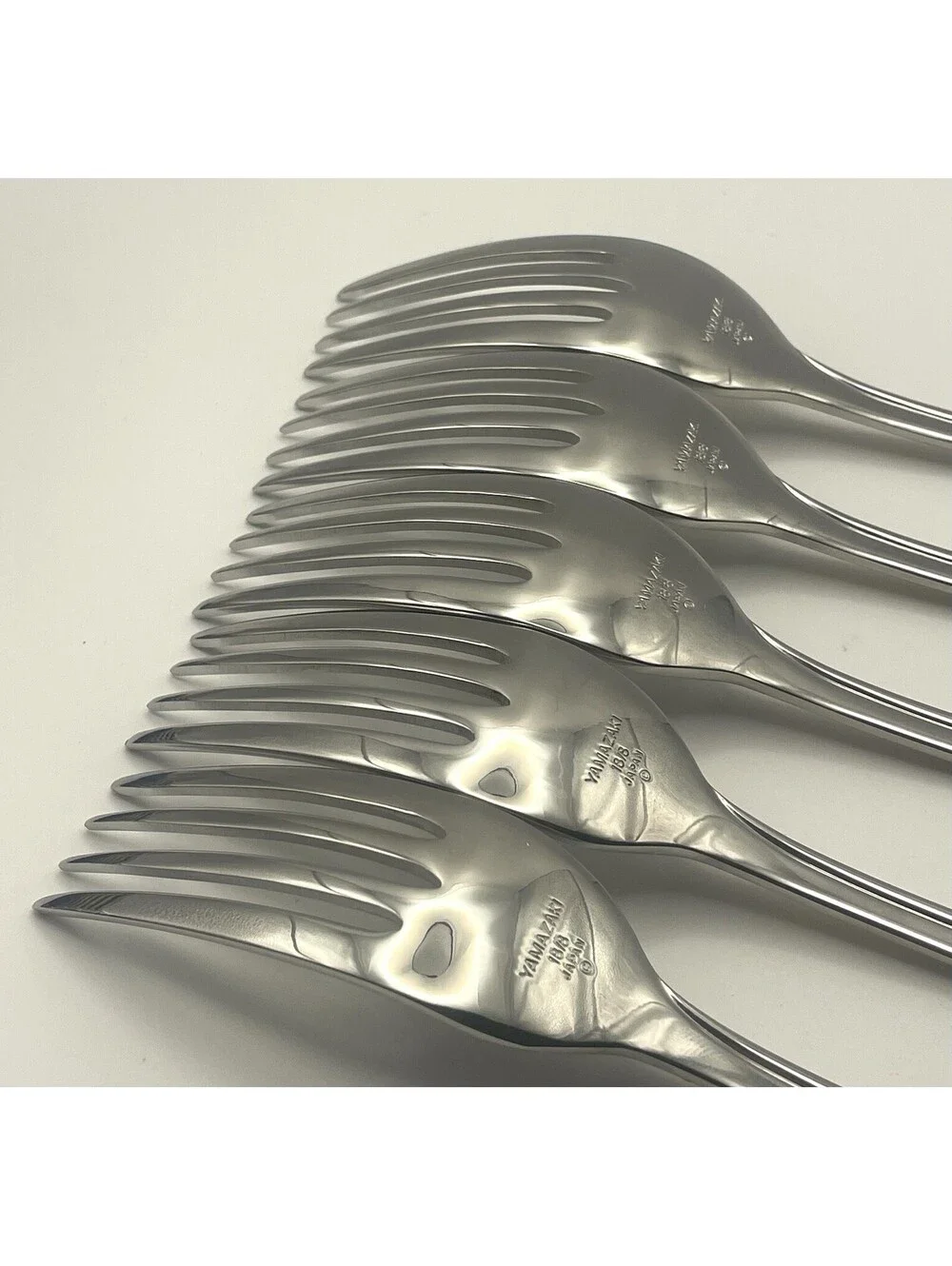 (5) Yamazaki IRIS GOLD Stainless 18/8 Japan Dinner Fork Lot ~ 7.75”